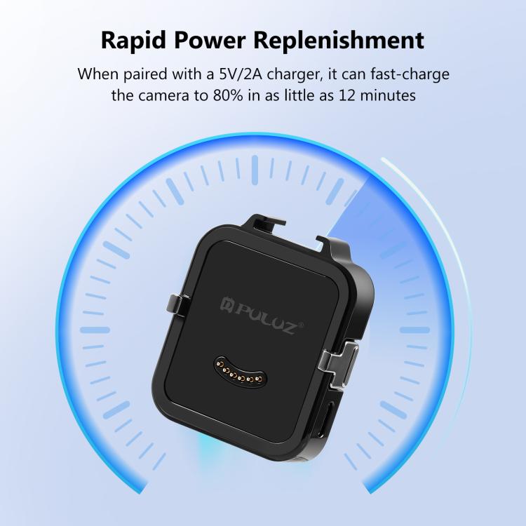For Insta360 GO Ultra PULUZ Data Transmission Base Multifunctional Charging Base  - Black