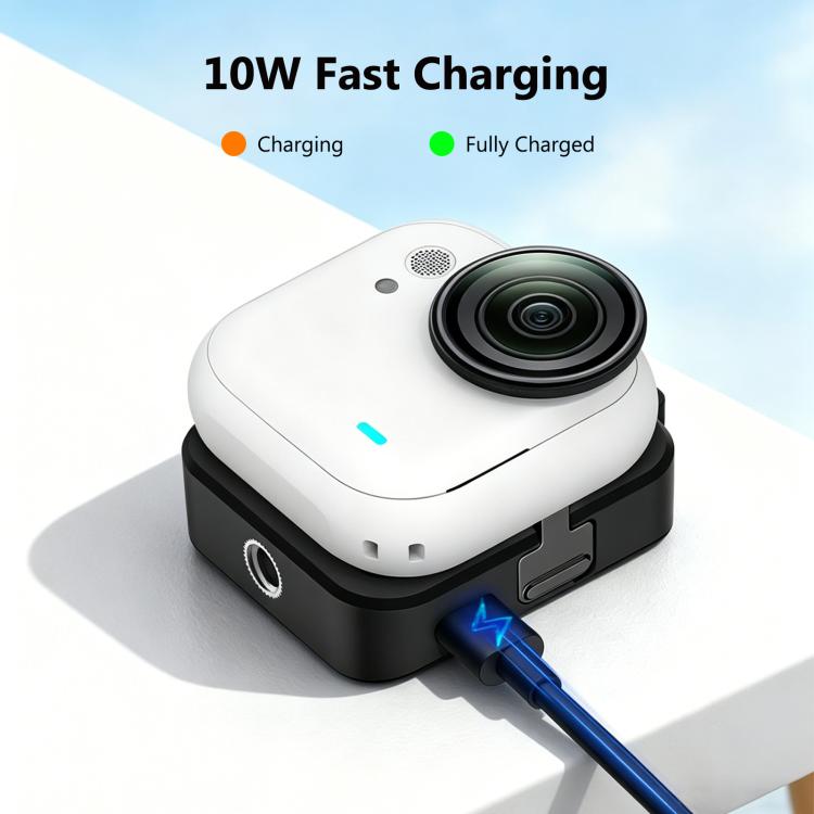 For Insta360 GO Ultra PULUZ Data Transmission Base Multifunctional Charging Base  - Black