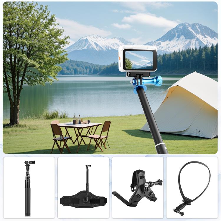 For Insta360 GO Ultra PULUZ Magnetic Metal Quick Release Base Mount  - Black