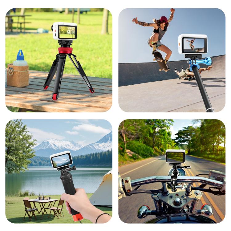 For Insta360 GO Ultra PULUZ Magnetic Metal Quick Release Base Mount  - Black