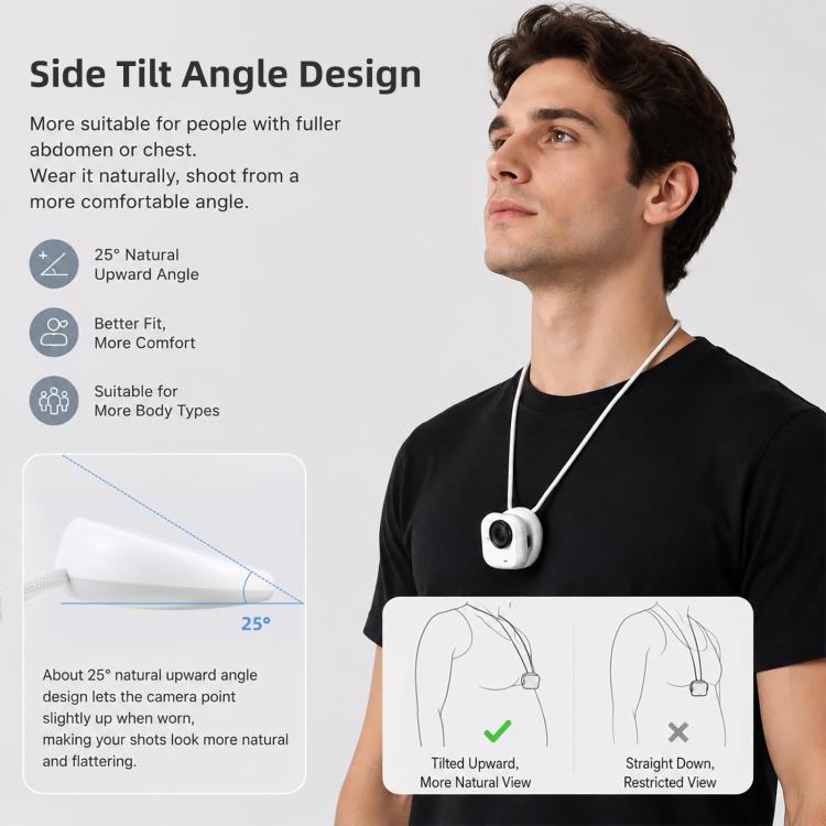 For Insta360 GO Ultra PULUZ Upgraded Magnetic Pendant Holder Quick Release Neck Strap  - White