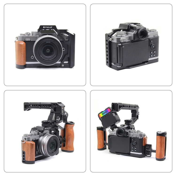 [US Warehouse] For Nikon ZFC PULUZ Wood Handle Metal Camera Cage Stabilizer Rig