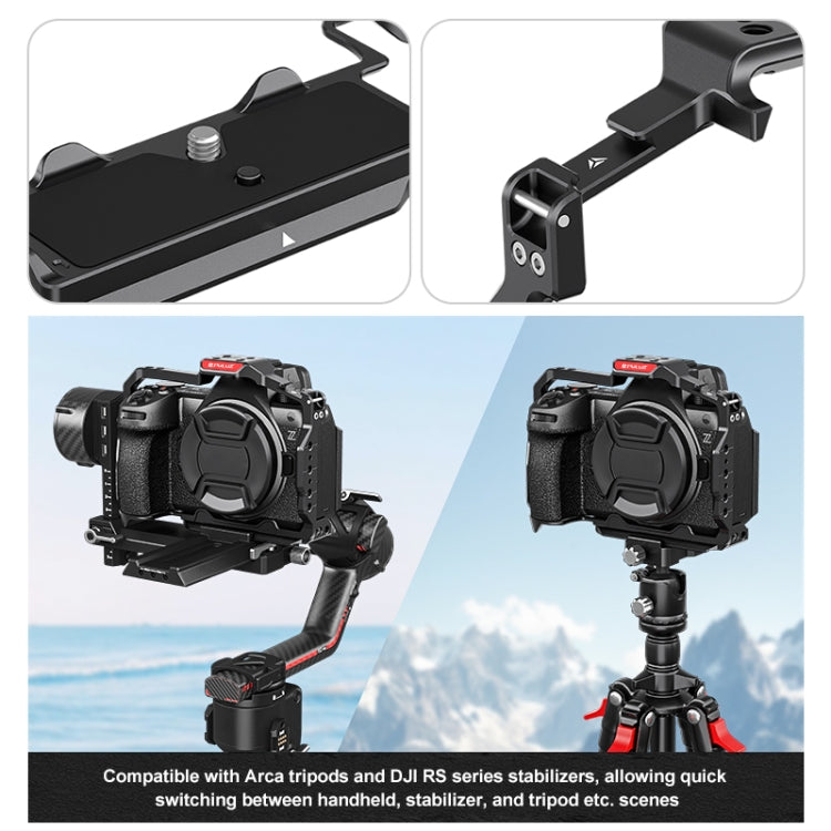 For Nikon Z6III / Z6II PULUZ Metal Camera Cage Stabilizer Rig  - Black