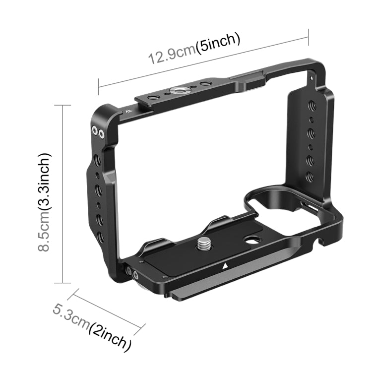 For Sony ZV-E10 II / ZV-E10M2 PULUZ Metal Camera Cage Stabilizer Rig  - Black