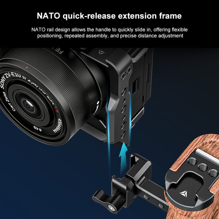 For Sony ZV-E10 II / ZV-E10M2 PULUZ Metal Camera Cage Stabilizer Rig  - Black