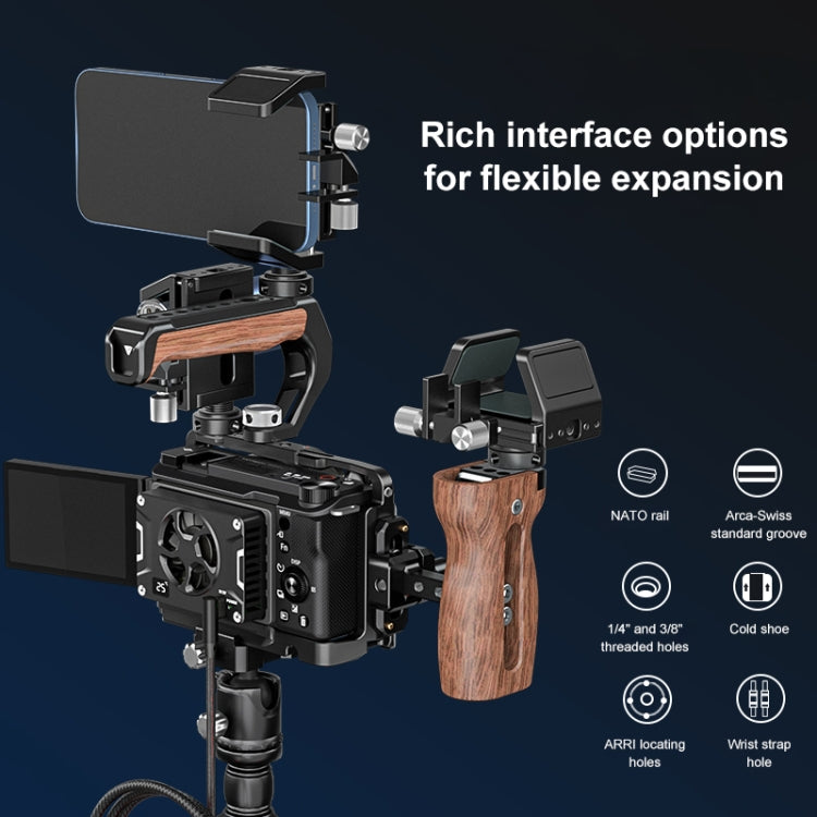 For Sony ZV-E10 II / ZV-E10M2 PULUZ Metal Camera Cage Stabilizer Rig  - Black
