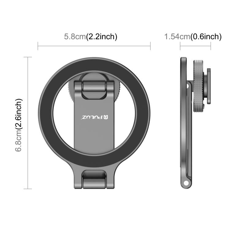 PULUZ Foldable MagSafe Magnet Cold Shoe On-Camera Phone Mount  - Grey