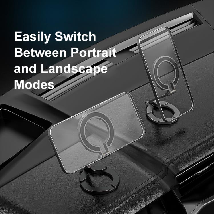 PULUZ MagSafe Dual-Head Magnetic Folding Phone Holder Bracket  - Black