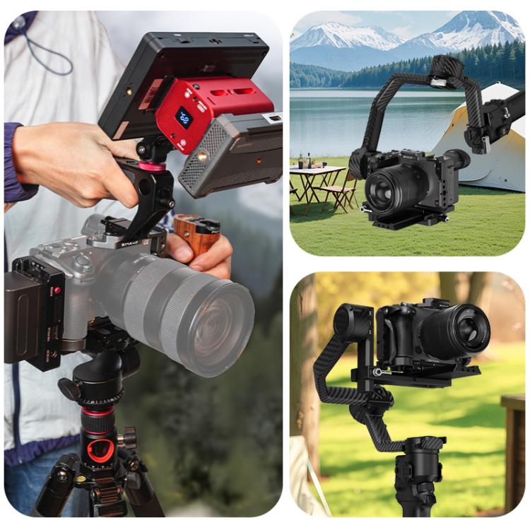 For Sony Cinema Line FX2 / ILME-FX2B PULUZ Metal Camera Cage Stabilizer Rig - Black