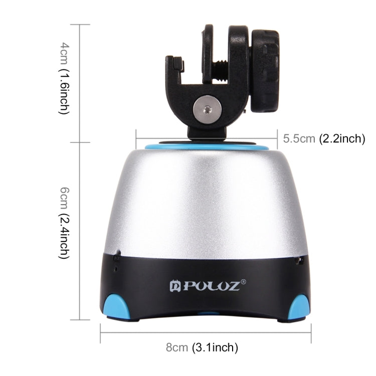 [UAE Warehouse] PULUZ Electronic 360 Degree Rotation Panoramic Head with Remote Controller for Smartphones, GoPro, DSLR Cameras(Blue)