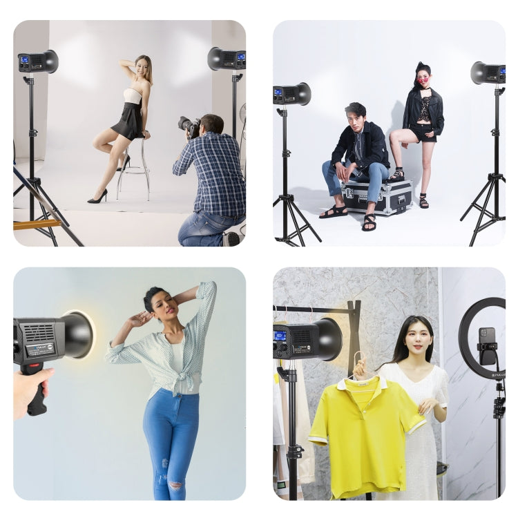 PULUZ 60W Studio Video Light 2500K-6500K Dual Color Temperature Professional Photography Fill Light  - Black