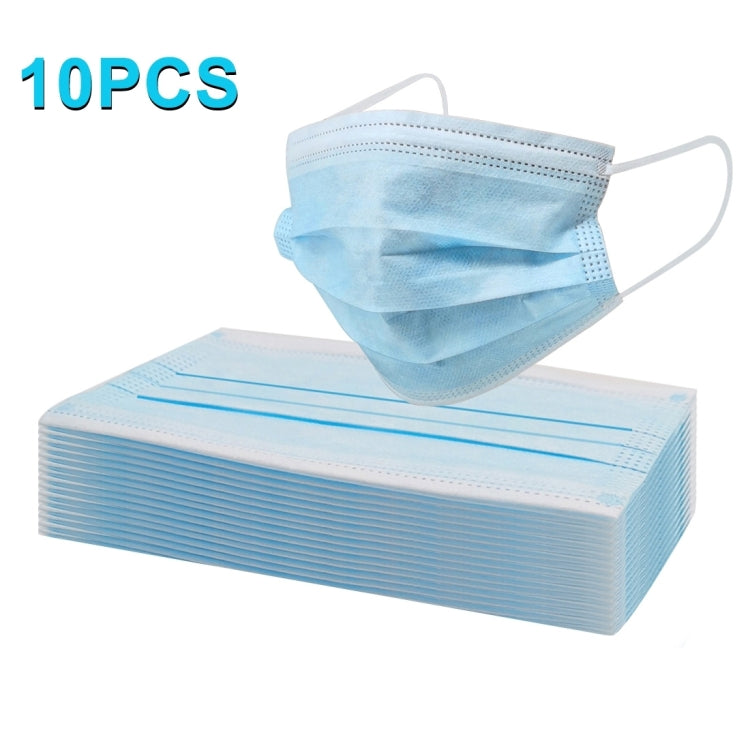 [HK Warehouse] 10 PCS Disposable 3-layered Protection Civilian Adult Breathable Mask Earloop Antiviral Protective Face Mask for Men, Women