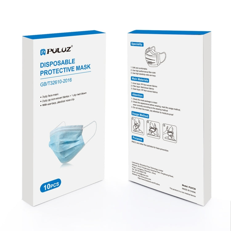 [HK Warehouse] 10 PCS Disposable 3-layered Protection Civilian Adult Breathable Mask Earloop Antiviral Protective Face Mask for Men, Women