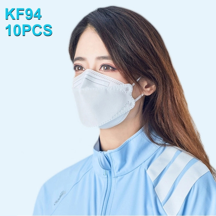 [HK Warehouse] 10 PCS KN95 KF94 Breathable Respirator Dustproof Antiviral Anti-fog Willow Leaf Shaped Protective Face Mask