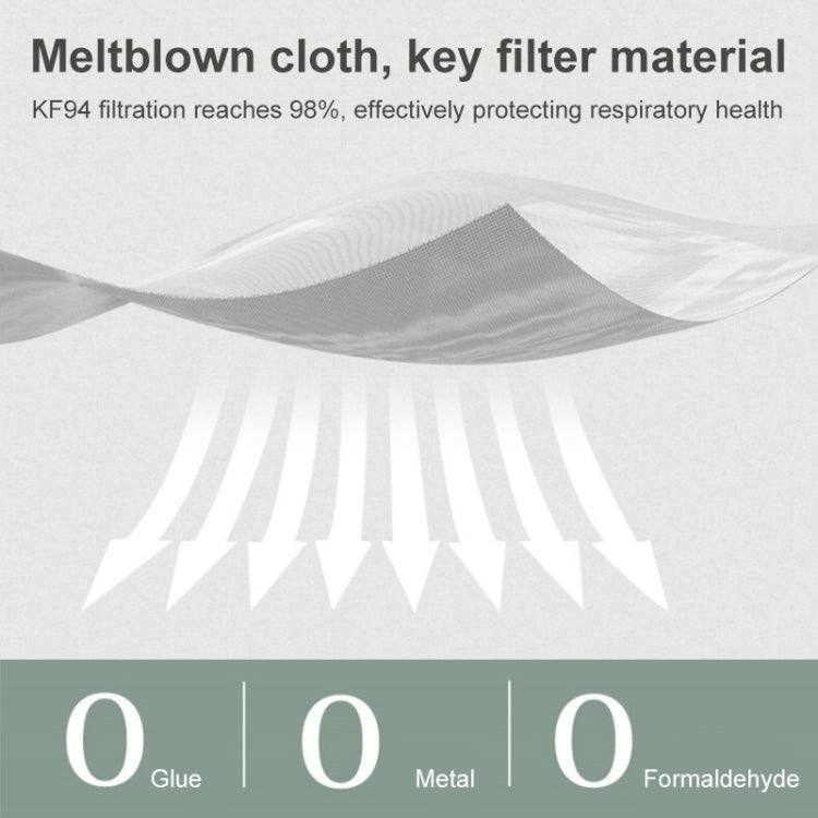 [HK Warehouse] 10 PCS KN95 KF94 Breathable Respirator Dustproof Antiviral Anti-fog Willow Leaf Shaped Protective Face Mask