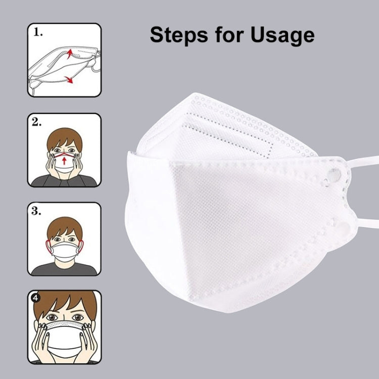 [HK Warehouse] 10 PCS KN95 KF94 Breathable Respirator Dustproof Antiviral Anti-fog Willow Leaf Shaped Protective Face Mask