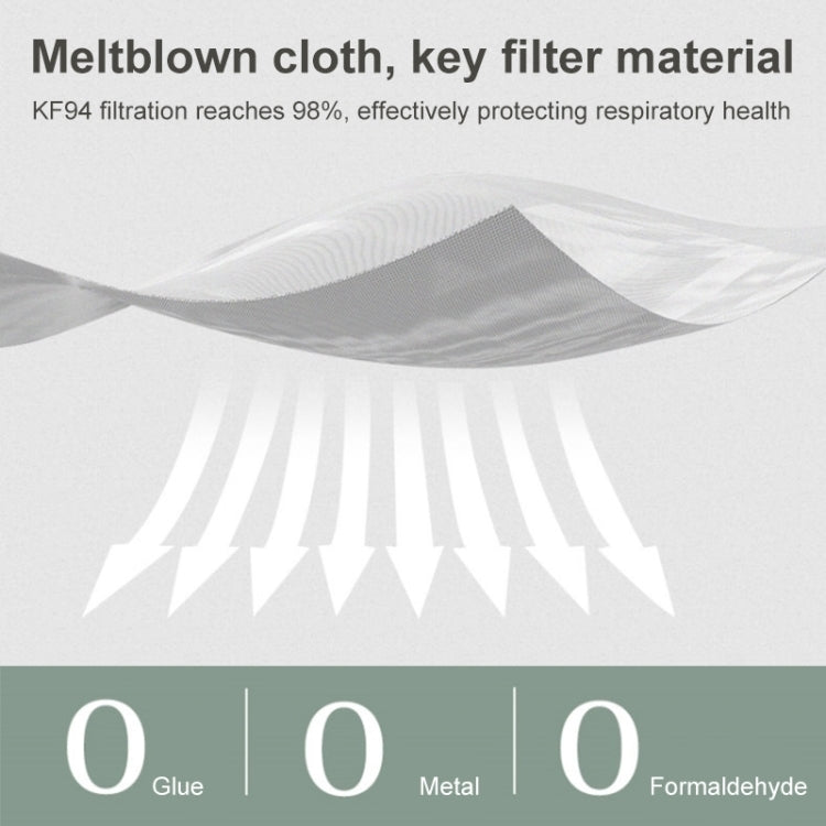 [HK Warehouse] 10 PCS KN95 KF94 Breathable Respirator Dustproof Antiviral Anti-fog Willow Leaf Shaped Protective Face Mask with Breath-Valve Filter