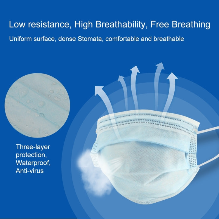 [HK Warehouse] 50 PCS for Kids Disposable 3-layered Protection Breathable Earloop Antiviral Protective Face Mask