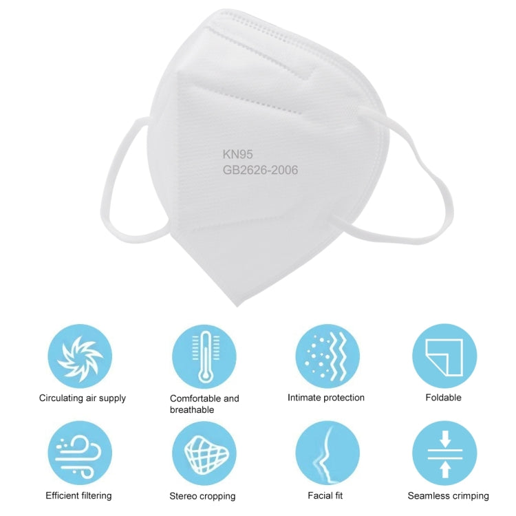 [HK Warehouse] FDA/FFP2 Certified Civil KN95 n95 Self-Priming Filter Respirator Virus Protective Face Mask(White)