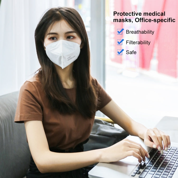 [HK Warehouse] FDA/FFP2 Certified Civil KN95 n95 Self-Priming Filter Respirator Virus Protective Face Mask(White)