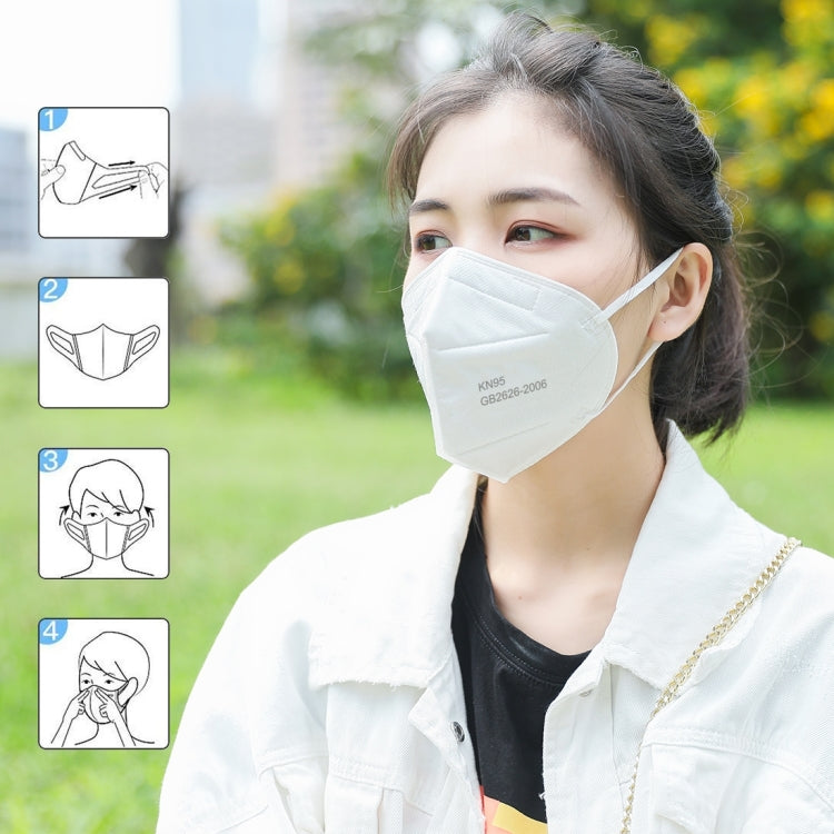 [HK Warehouse] FDA/FFP2 Certified Civil KN95 n95 Self-Priming Filter Respirator Virus Protective Face Mask(White)