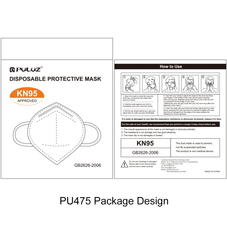 [HK Warehouse] FDA/FFP2 Certified Civil KN95 n95 Self-Priming Filter Respirator Virus Protective Face Mask(White)