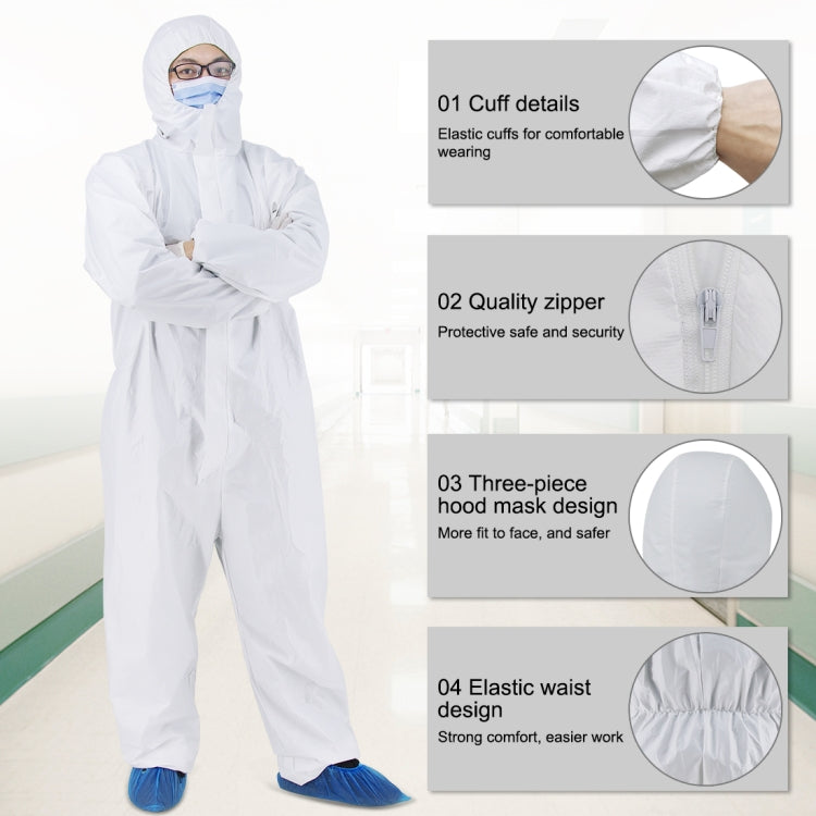 SMS Non-woven Waterproof Disposable Durable Isolation Safely Clothes, Size: Free Size