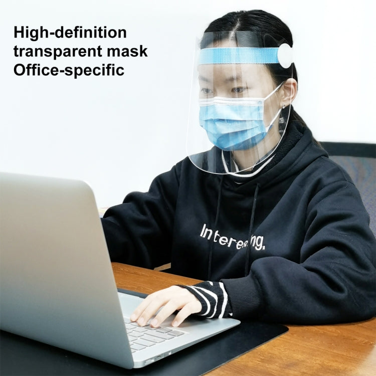 Clear Protective Face Shield Anti-Saliva Splash Anti-Spitting Anti-Fog Anti-Oil Mask with Elastic Band