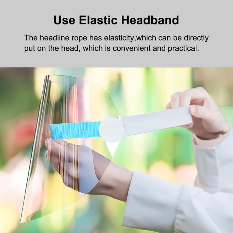 Clear Protective Face Shield Anti-Saliva Splash Anti-Spitting Anti-Fog Anti-Oil Mask with Elastic Band