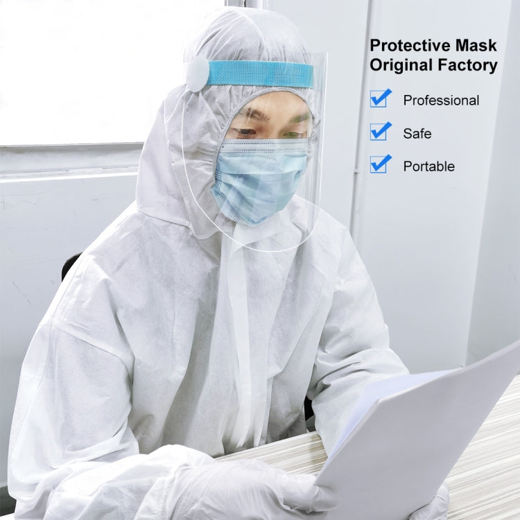 Clear Protective Face Shield Anti-Saliva Splash Anti-Spitting Anti-Fog Anti-Oil Mask with Elastic Band