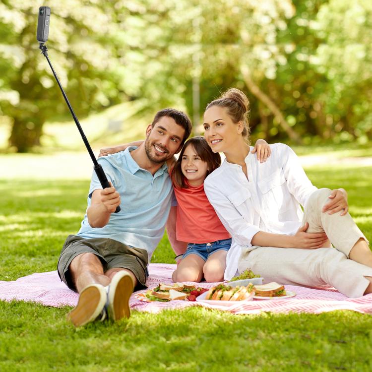 PULUZ 1.22m Retractable Invisible Selfie Stick with Tripod For Insta360 X4 / X4 Air / X3  - Black