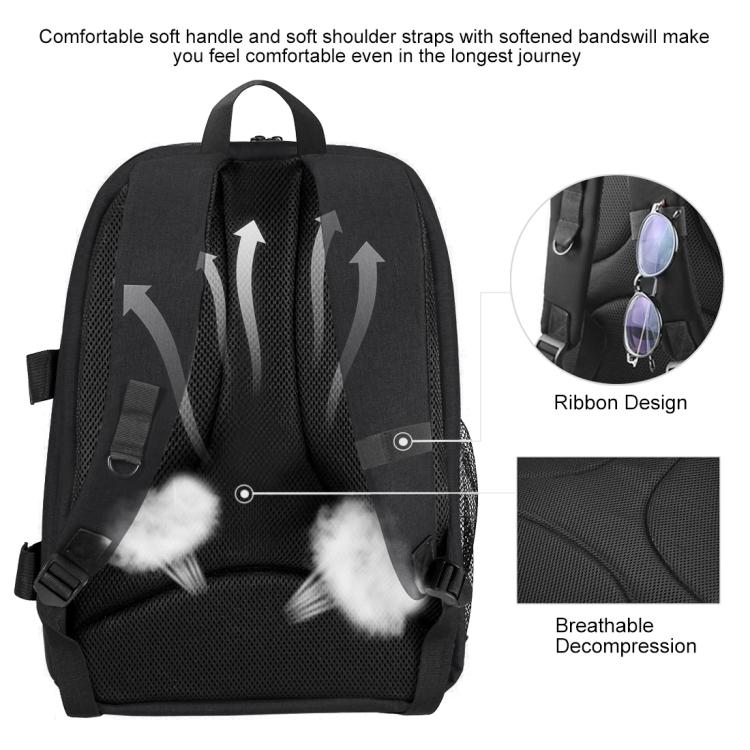 [US Warehouse] PULUZ Outdoor Portable Waterproof Scratch-proof Dual Shoulders Backpack Handheld PTZ Stabilizer Camera Bag with Rain Cover for Digital Camera, DJI Ronin-SC / Ronin-S