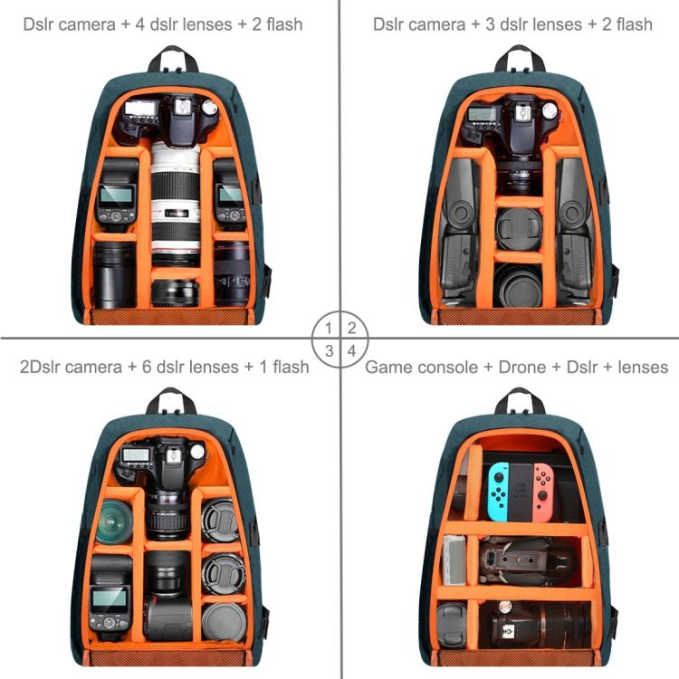 [US Warehouse] PULUZ Outdoor Portable Waterproof Scratch-proof Dual Shoulders Backpack Handheld PTZ Stabilizer Camera Bag with Rain Cover for Digital Camera, DJI Ronin-SC / Ronin-S
