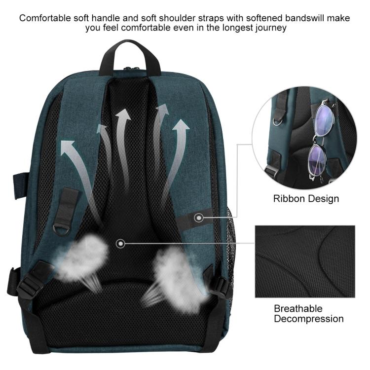 [US Warehouse] PULUZ Outdoor Portable Waterproof Scratch-proof Dual Shoulders Backpack Handheld PTZ Stabilizer Camera Bag with Rain Cover for Digital Camera, DJI Ronin-SC / Ronin-S