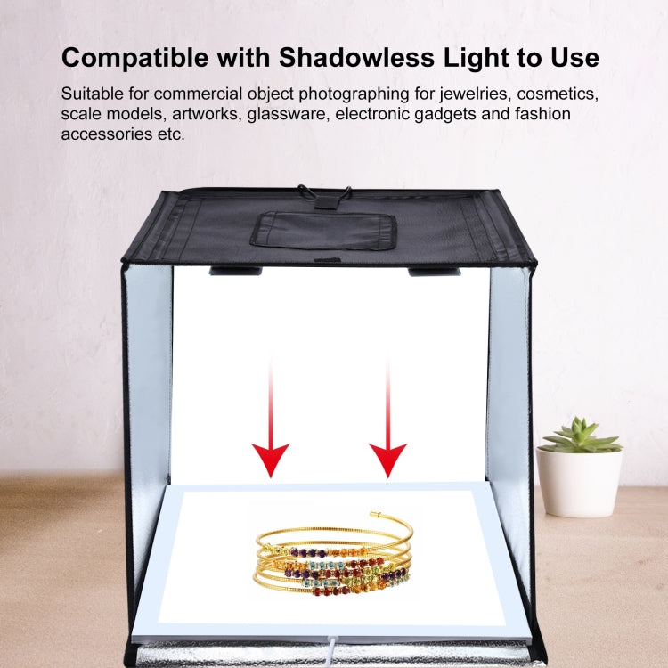 PULUZ 40cm Folding Portable White Light Dimmable Photo Lighting Studio Shooting Tent Box Kit with 6 Colors  - Black, Orange, White, Red, Green, Blue Backdrops