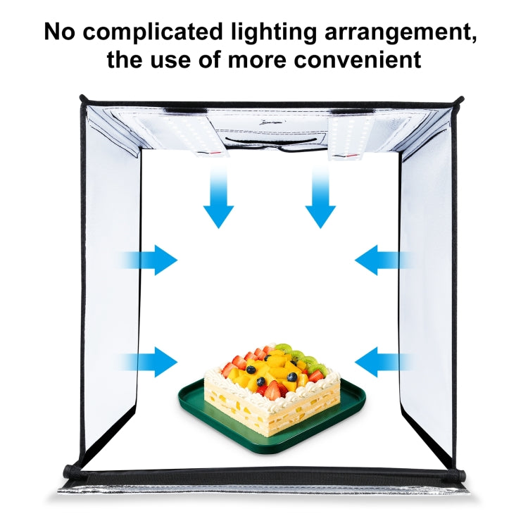 PULUZ 40cm Folding Portable White Light Dimmable Photo Lighting Studio Shooting Tent Box Kit with 6 Colors  - Black, Orange, White, Red, Green, Blue Backdrops