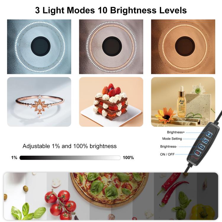 PULUZ 50cm Folding Portable Ring Light Photo Lighting Studio Shooting Tent Box with 6 x Dual-Side Backdrops, Size: 50cm x 50cm x 50cm