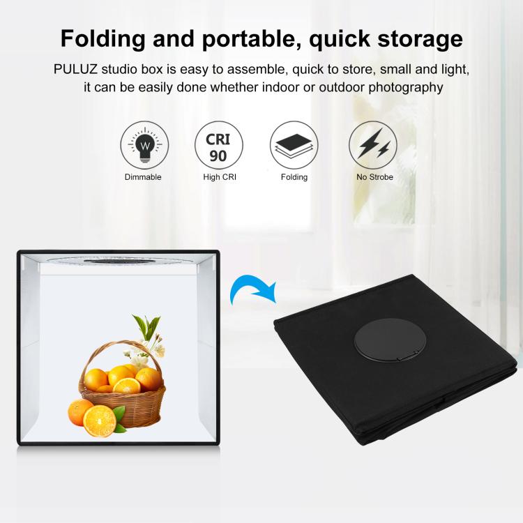PULUZ 50cm Folding Portable Ring Light Photo Lighting Studio Shooting Tent Box with 6 x Dual-Side Backdrops, Size: 50cm x 50cm x 50cm