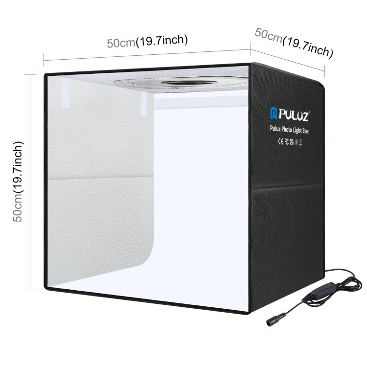 PULUZ 50cm Folding Portable Ring Light Photo Lighting Studio Shooting Tent Box with 6 x Dual-Side Backdrops, Size: 50cm x 50cm x 50cm