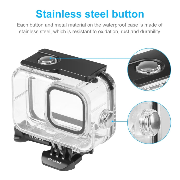 [US Warehouse] For GoPro HERO13 Black /12 Black /11 Black /10 Black /9 Black PULUZ 60m Waterproof Housing Protective Case with Buckle Basic Mount & Screw