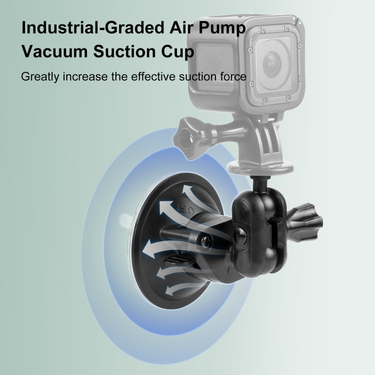 PULUZ 1/4 inch Magic Arm Suction Cup Mount  - Black