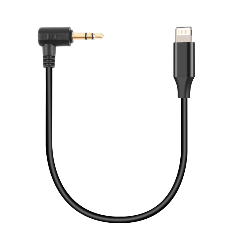 PULUZ 3.5mm TRS Male to 8 Pin Male Live Microphone Audio Adapter Cable for PU3153 / PU3154  - Black