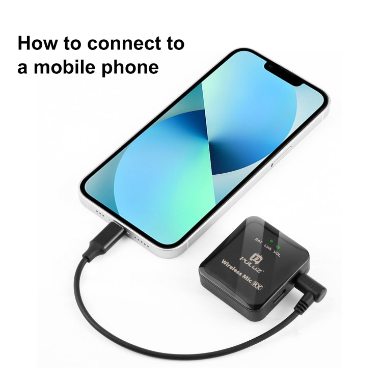 PULUZ 3.5mm TRS Male to 8 Pin Male Live Microphone Audio Adapter Cable for PU3153 / PU3154  - Black