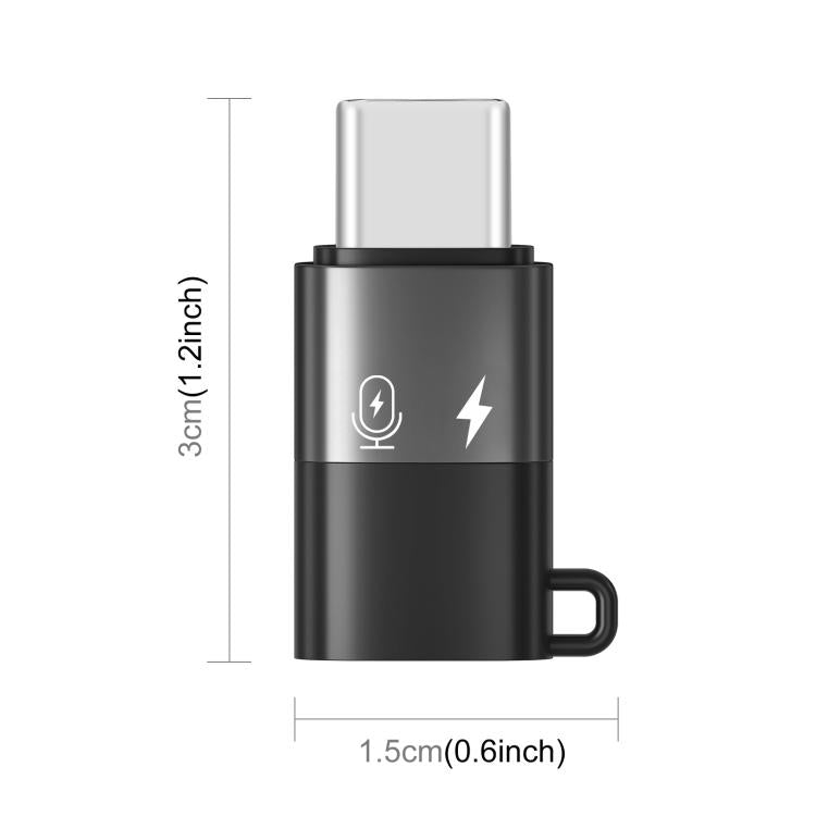 PULUZ 8 Pin to USB-C / Type-C OTG Adapter  - Black