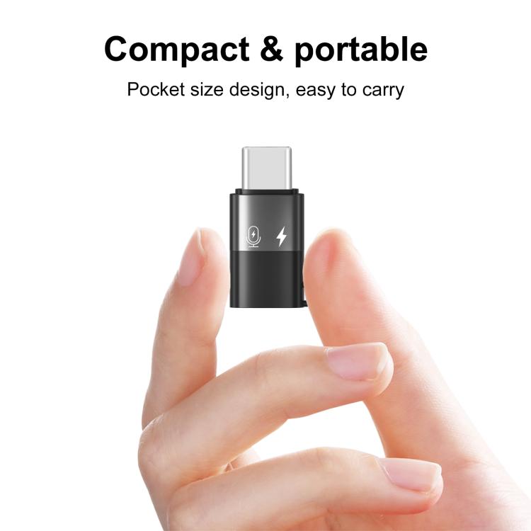 PULUZ 8 Pin to USB-C / Type-C OTG Adapter  - Black