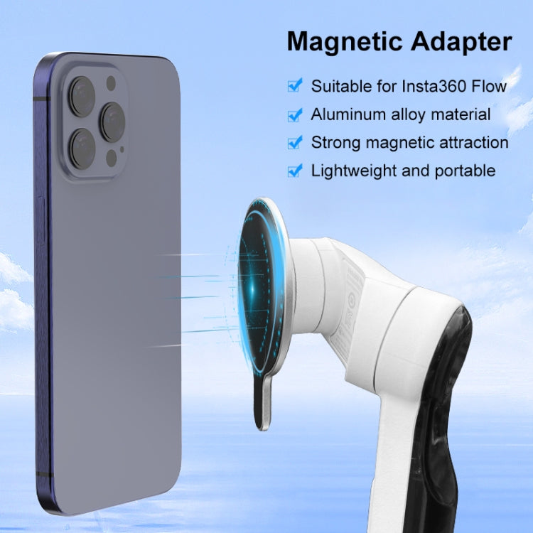 PULUZ For Insta360 FLow Gimbal Magnetic MagSafe Adapter Phone Holder  - Silver
