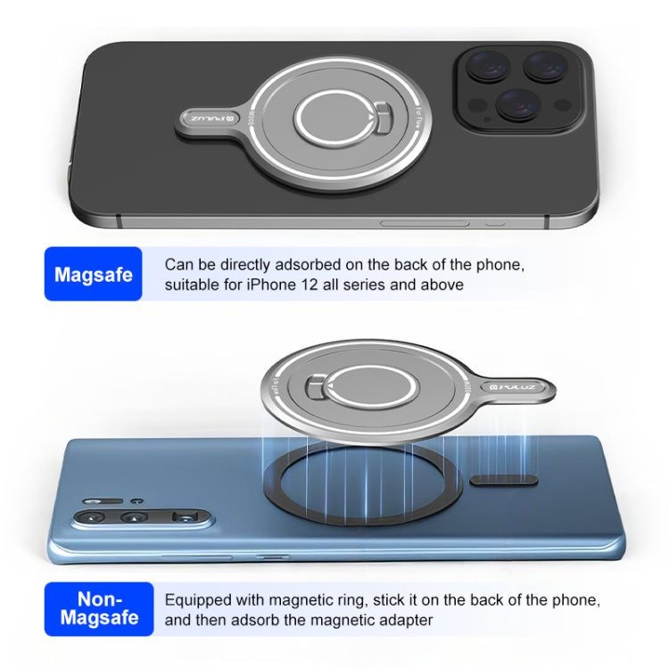 PULUZ For Insta360 FLow Gimbal Magnetic MagSafe Adapter Phone Holder  - Silver