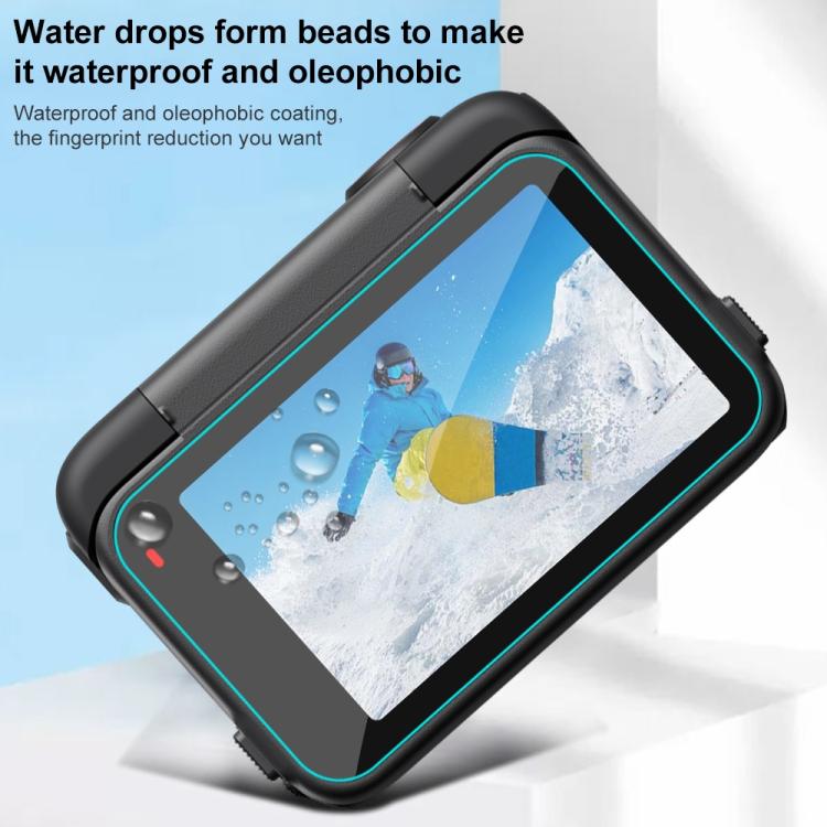 For Insta360 Ace Pro 2 PULUZ 3 in 1 Rear & Front  Screen and Lens Tempered Glass Film  - Transparent