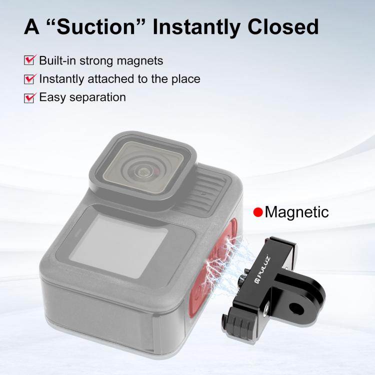 For GoPro HERO13 Black / MAX2 PULUZ Magnetic Quick Release Base Mount
