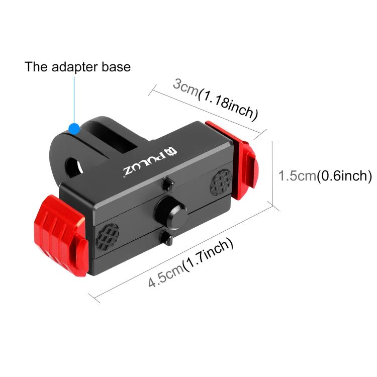 For GoPro HERO13 Black  PULUZ Magnetic Quick Release Base Mount